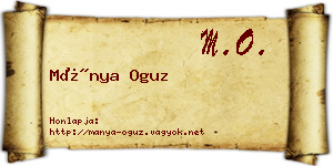 Mánya Oguz névjegykártya
